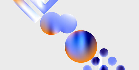 Simple shapes - circles, triangles, rectangles abstract background. Vector Illustration For Wallpaper, Banner, Background, Card, Book Illustration, landing page