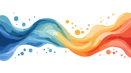 Vibrant fluid art with blue and orange swirling colors