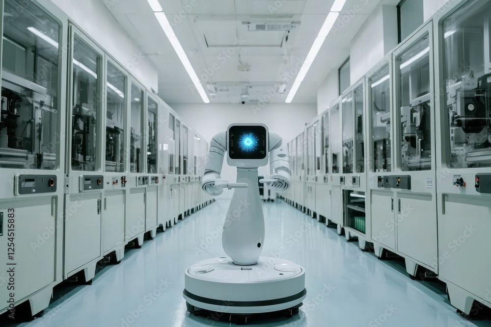 Poster advanced manufacturing hub utilizes ai robotics for proactive maintenance on machinery.