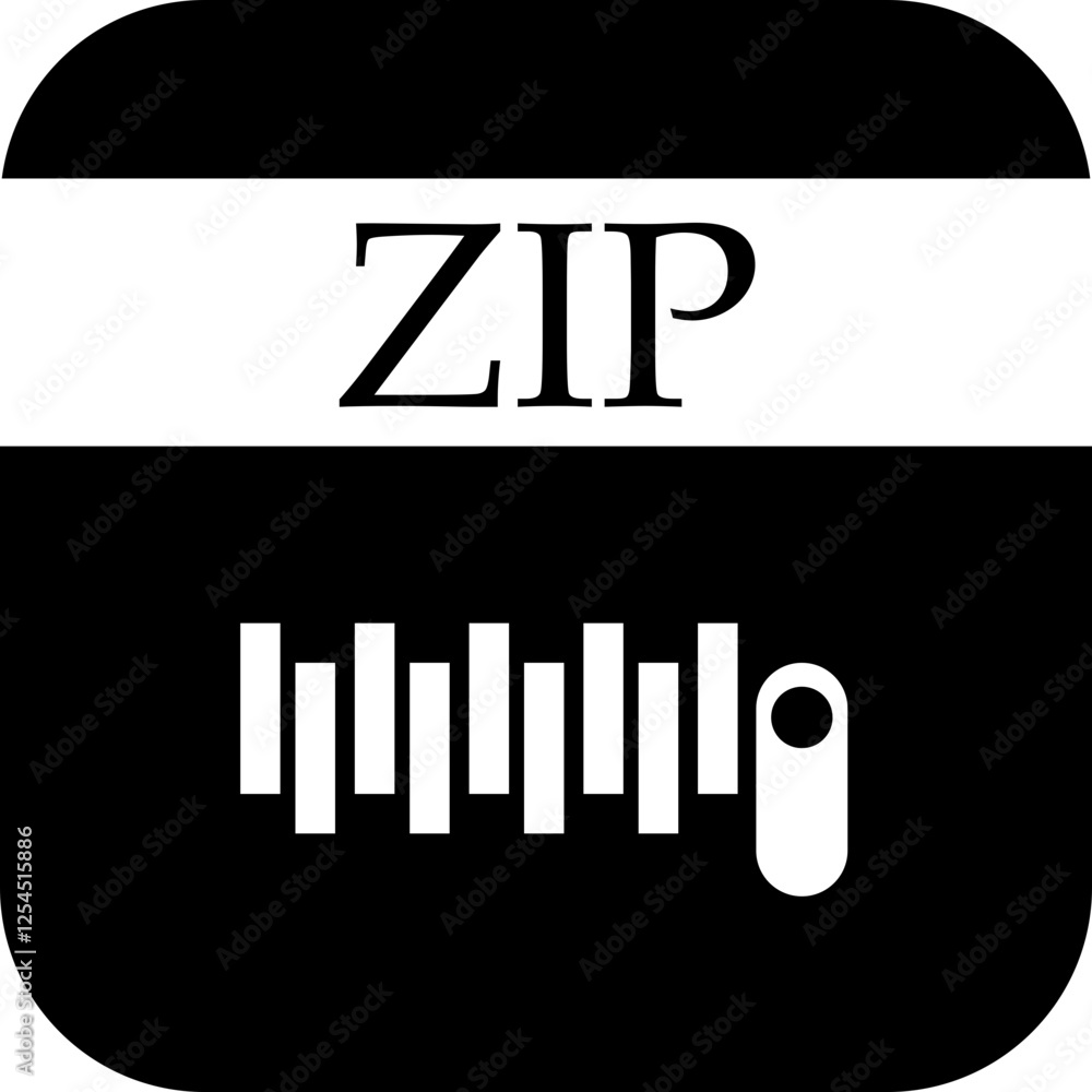 Fototapete file icon. format of document on computer flat symbol. zip file sign. audio extension graphic multim