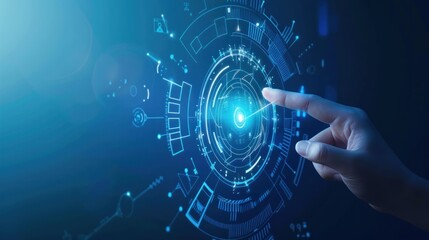 Obraz premium Digital Interface Technology Concept