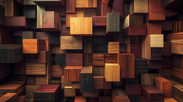 Colorful wooden cubes background texture