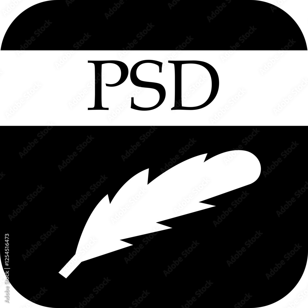 Poster file icon. format of document on computer flat symbol. psd file sign. audio extension graphic multim