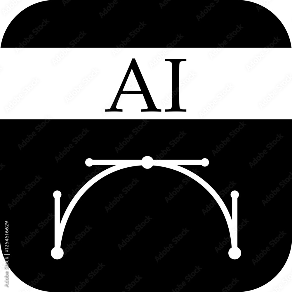 Poster file icon. format of document on computer flat symbol. ai file sign. audio extension graphic multime