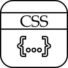 File icon. Format of document on computer outline symbol. CSS file sign. Audio extension graphic multimedia application software folder. Presentation audio design isolated on transparent background.