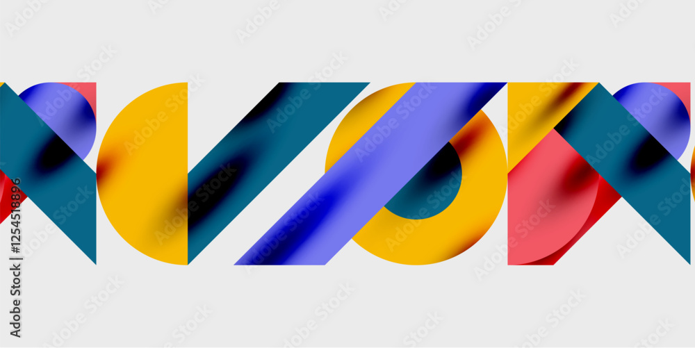 Poster Vibrant abstract background circles with smooth gradients, creating a dynamic and modern design. Ideal for creative, tech, or contemporary-themed projects