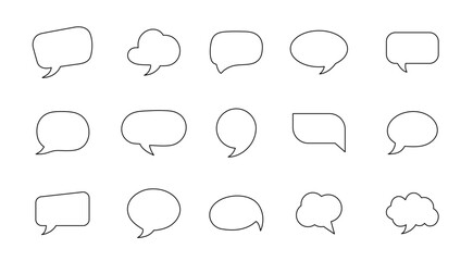 Fototapeta premium Speech Bubble Set. Talk and Think Bubble, Comics and Dialog Bubbles, Clouds Bubbles, Chat Bubble Vector Illustration