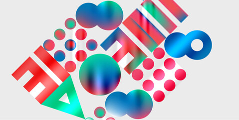 Triangles, circles, squares, rectangles design. Vector Illustration For Wallpaper, Banner, Background, Card, Book Illustration, landing page