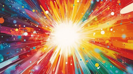 Vibrant Burst of Colors: A Radiant Explosion of Hues