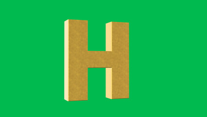 Fototapeta premium English alphabet Letter H 4k Illustration. Script text labels.