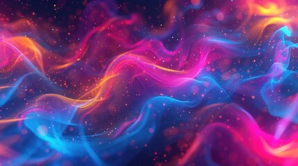 Fototapeta premium Abstract fluid texture colorful neon background. AI generated image