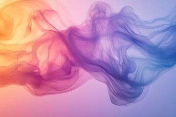 Fototapeta premium Colorful smoke creating abstract shapes forming a delicate background