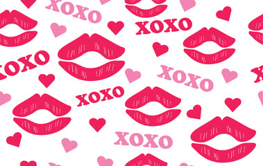 Valentine pattern seamless fabric Valentine day. kiss and hug pattern on white background. Designed for background ,wallpaper ,valentine pattern ,wrapping paper ,couple,fabric ,anniversary ,sweetheart