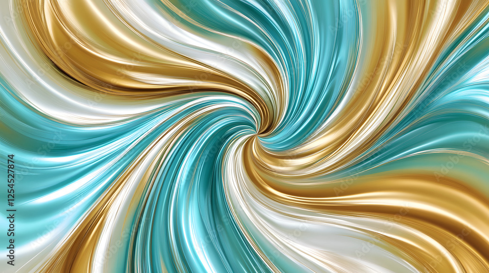 Poster abstract blue and gold swirl background with celestial glowing patterns and textures