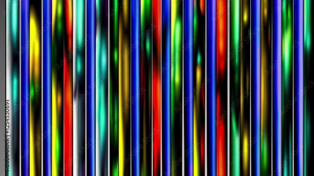 Poster Colorful abstract vertical stripes with vibrant lights and gradient patterns, artistic modern design concept