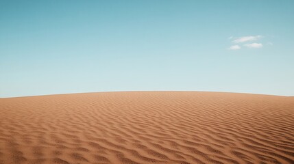 Naklejka premium Desert landscape, dunes under clear sky, travel, background