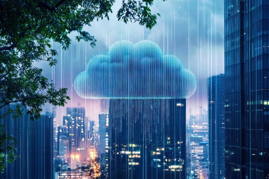 Cloud center uses advanced computation tools for secure multi-party transactions.