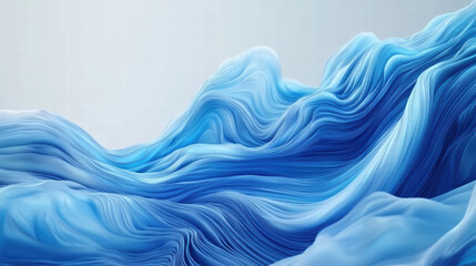 Flowing blue abstract waves create serene and calming background, perfect for various design projects. smooth textures and gradients evoke sense of tranquility and depth