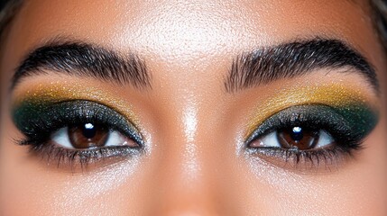 Fototapeta premium Close-up Woman Eyes Colorful Makeup