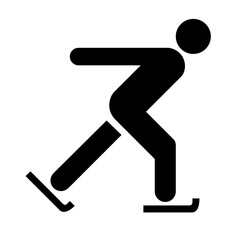 ice skating symbol isolated on white background. vector illustration. 