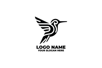 Hummingbird logo with futuristic clean lines