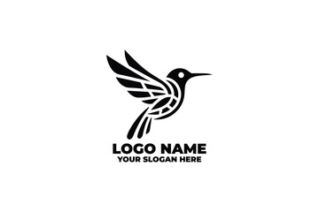 Hummingbird logo with futuristic clean lines