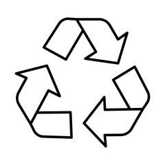 recycle sign symbol vector icon