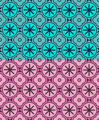 Simple Tile Round Pattern, Showcasing a Clean and Elegant Design.