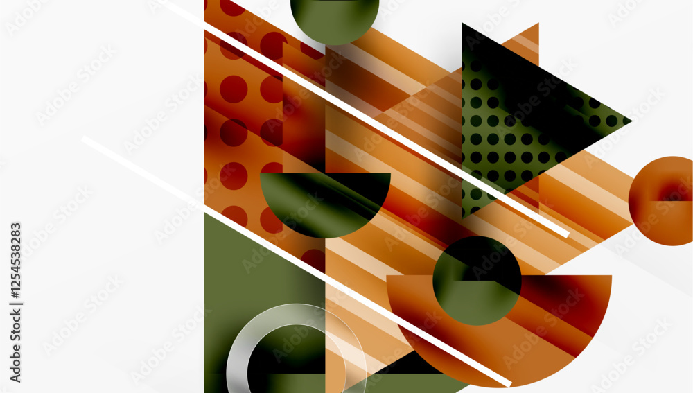Aufkleber Modern geometric background - overlapping triangles with smooth gradients and semi-transparency