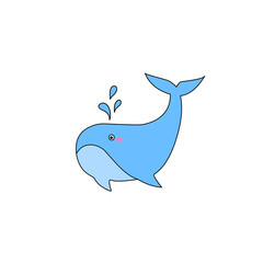 cute whale vector