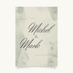 Wedding poster for welcome sign. Template welcome poster. Vector printable wedding props. Flyer design for welcome sign.