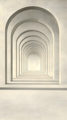 Obraz premium Archway hallway, misty background, design concept