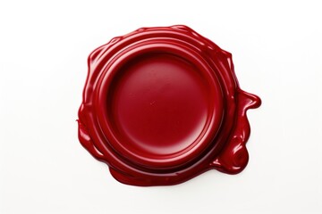 Wax seal white background dishware ketchup.