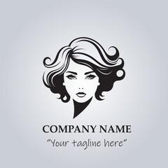 hair woman logo company illustration
