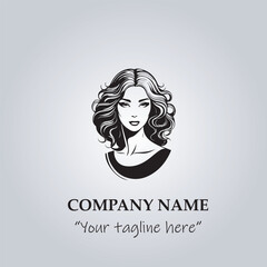 hair woman logo company illustration
