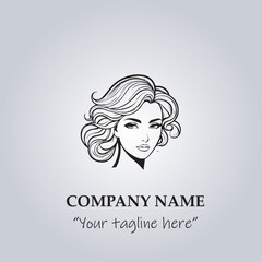 hair woman logo company illustration
