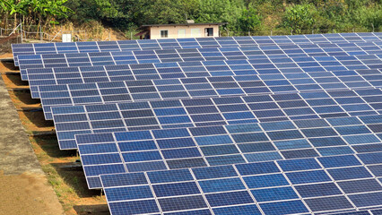 So many Solar panel system near small village in Maharashtra, India © Grower
