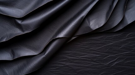 Obraz premium Elegant black fabric textures for design projects.