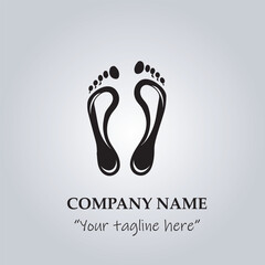 human foot print logo company illustration