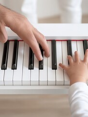 Piano Lesson, Father and Child