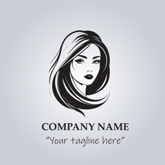 hair woman logo company illustration
