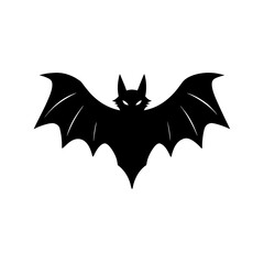 Bat silhouette on white background