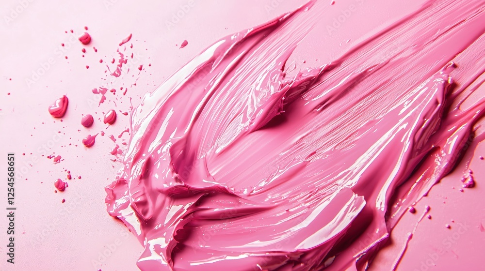 Poster vibrant pink paint texture abstract background with glossy surface artistic and modern look