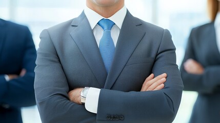 Confident businessman in formal suit, a portrait of professionalism, authority and success in corporate world