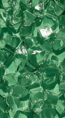 Obraz premium Green Ice Cubes Abstract Background Illustration