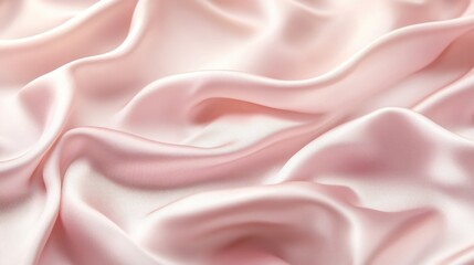 Obraz premium Elegant blush silk fabric background with soft folds and delicate texture for luxury design