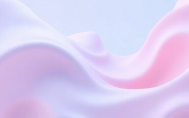 Soft Pastel Fabric Flowing in Gentle Waves Creating a Dreamy Atmosphere