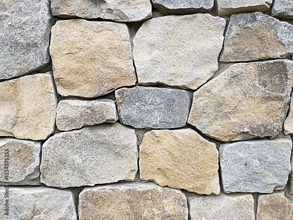 Poster rough stone wall texture with irregular shapes and varied colors creating a natural pattern