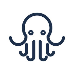 Octopus logo fill and outline Vector Logo Minimalist Style Creative Modern Abstract Vector
