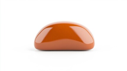 Shiny and Glossy Orange Bean-Shaped Object with Isolated Background. Generative AI